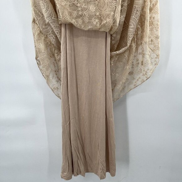 Sundance Faythe Dress Maxi Mesh Floral Long Sleeveless Petite Size PL $268 - Picture 8 of 14